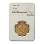 1852 $10 Liberty Gold Eagle XF-45 NGC