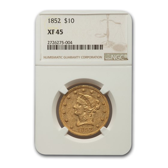 1852 $10 Liberty Gold Eagle XF-45 NGC 1852 $10 Liberty Gold Eagle XF-45 NGC