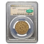 1852 $10 Liberty Gold Eagle XF-45 PCGS CAC