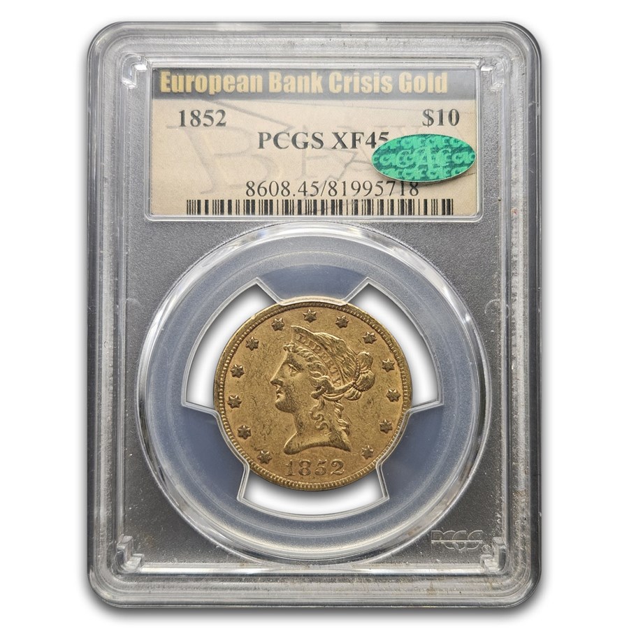 1852 $10 Liberty Gold Eagle XF-45 PCGS CAC