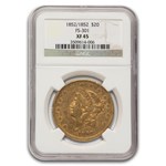 1852/1852 $20 Liberty Gold Double Eagle XF-45 NGC (FS-301)