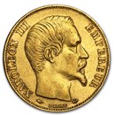 1852-1870 France Gold 20 Francs Napoleon III Avg Circ