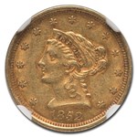 1852 $2.50 Liberty Gold Quarter Eagle AU-50 NGC