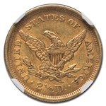 1852 $2.50 Liberty Gold Quarter Eagle AU-50 NGC