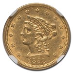 1852 $2.50 Liberty Gold Quarter Eagle AU-55 NGC