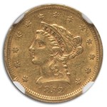 1852 $2.50 Liberty Gold Quarter Eagle AU-58 NGC