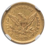 1852 $2.50 Liberty Gold Quarter Eagle AU-58 NGC