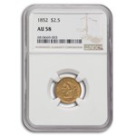 1852 $2.50 Liberty Gold Quarter Eagle AU-58 NGC