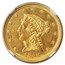 1852 $2.50 Liberty Gold Quarter Eagle MS-60 NGC