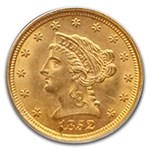 1852 $2.50 Liberty Gold Quarter Eagle MS-62 PCGS