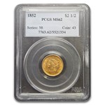 1852 $2.50 Liberty Gold Quarter Eagle MS-62 PCGS