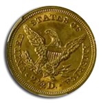 1852 $2.50 Liberty Gold Quarter Eagle MS-64 CACG