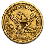 1852 $2.50 Liberty Gold Quarter Eagle XF