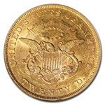 1852 $20 Liberty Gold Double Eagle AU-50 PCGS