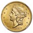 1852 $20 Liberty Gold Double Eagle AU-58 NGC