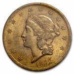 1852 $20 Liberty Gold Double Eagle AU-58 PCGS