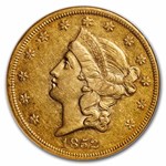 1852 $20 Liberty Gold Double Eagle XF-45 NGC