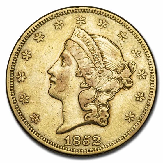 1852 $20 Liberty Gold Double Eagle XF 1852 $20 Liberty Gold Double Eagle XF