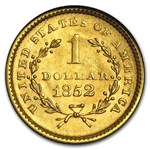1852 5-Coin Liberty Gold Type Set XF+ ($20, $10, $5, $2.50, $1)