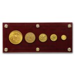 1852 5-Coin Liberty Gold Type Set XF+ ($20, $10, $5, $2.50, $1)