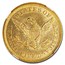 1852 $5 Liberty Gold Half Eagle AU-58 NGC