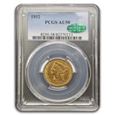 1852 $5 Liberty Gold Half Eagle AU-58 PCGS CAC