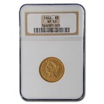 1852 $5 Liberty Gold Half Eagle XF-45 NGC