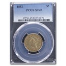 1852 $5 Liberty Gold Half Eagle XF-45 PCGS