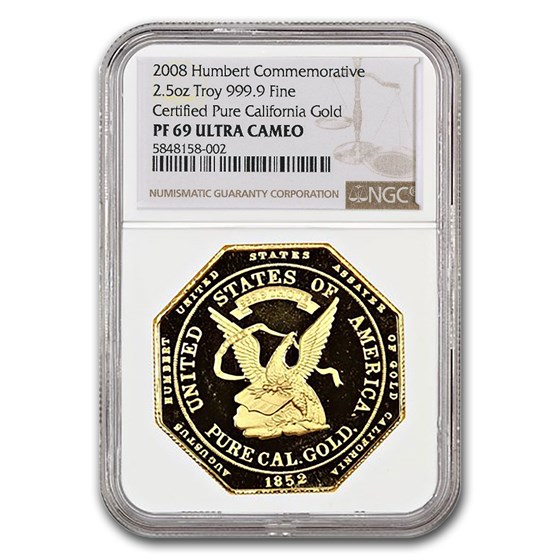 1852 $50 Gold Humbert Commemorative PF-69 NGC (Restrike) 1852 $50 Gold Humbert Commemorative PF-69 NGC (Restrike)