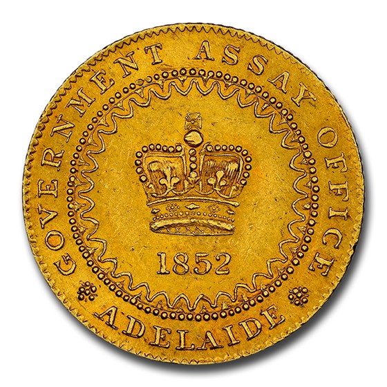 1852 Australia Gold Adelaide Pound MS-62+ NGC 1852 Australia Gold Adelaide Pound MS-62+ NGC