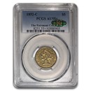 1852-C $5 Liberty Gold Half Eagle AU-55+ PCGS CAC