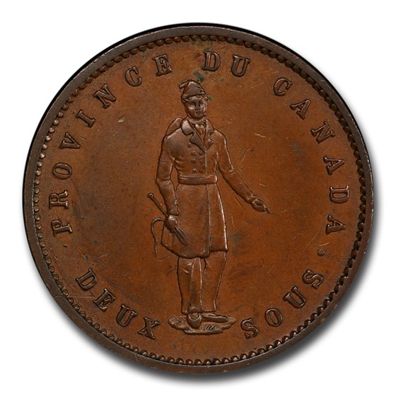 Buy 1852 Canada Copper Penny AU58 PCGS (Brown) APMEX