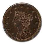 1852 Half Cent PR-65+ PCGS CAC (Brown, Restrike)