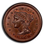 1852 Large Cent MS-65 CACG (Brown)