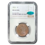 1852 Large Cent MS-65 NGC CAC (Brown)