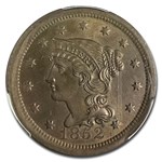 1852 Large Cent MS-65 PCGS CAC (Brown)