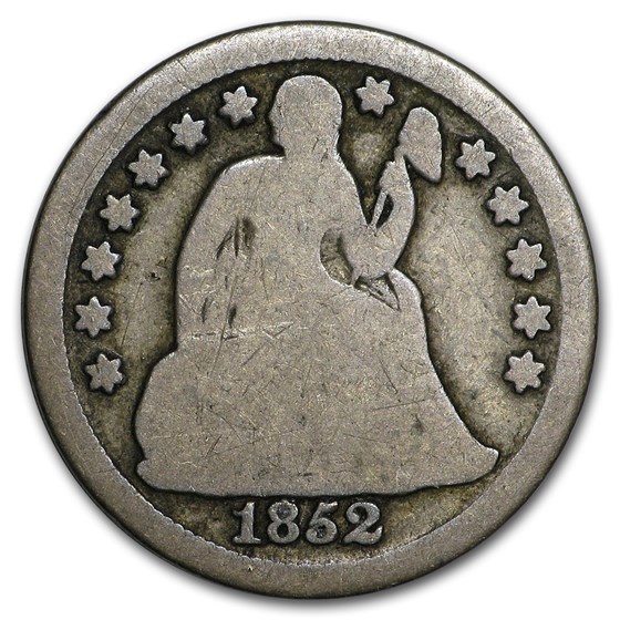 1852 Liberty Seated Dime Good 1852 Liberty Seated Dime Good