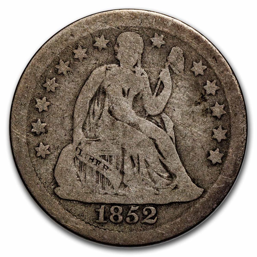 1852 Liberty Seated Dime VG