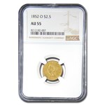 1852-O $2.50 Liberty Gold Quarter Eagle AU-55 NGC