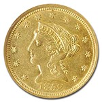 1852-O $2.50 Liberty Gold Quarter Eagle AU-58 NGC