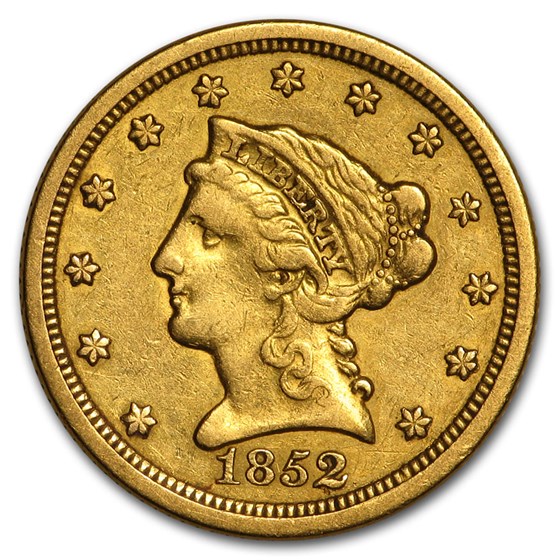1852-O $2.50 Liberty Gold Quarter Eagle XF 1852-O $2.50 Liberty Gold Quarter Eagle XF