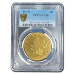 1852-O $20 Liberty Gold Double Eagle AU-50 PCGS