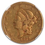 1852-O $20 Liberty Gold Double Eagle XF-45 NGC