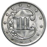 1852 Three Cent Silver BU