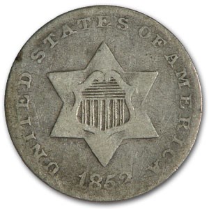 1852 Three Cent Silver Fine 1852 Three Cent Silver Fine