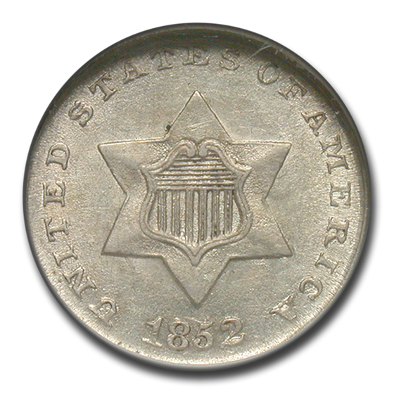 1852 Three Cent Silver MS-61 NGC 1852 Three Cent Silver MS-61 NGC