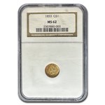 1853 $1 Liberty Head Gold MS-62 NGC
