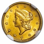 1853 $1 Liberty Head Gold MS-62 NGC