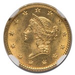 1853 $1 Liberty Head Gold MS-63 NGC