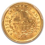 1853 $1 Liberty Head Gold MS-63 PCGS